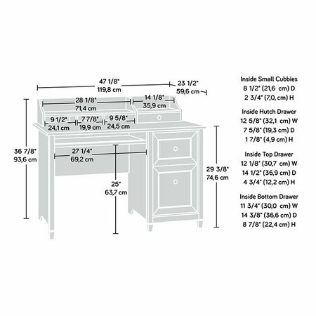 Sauder Edge Water Computer Desk Esb 409043